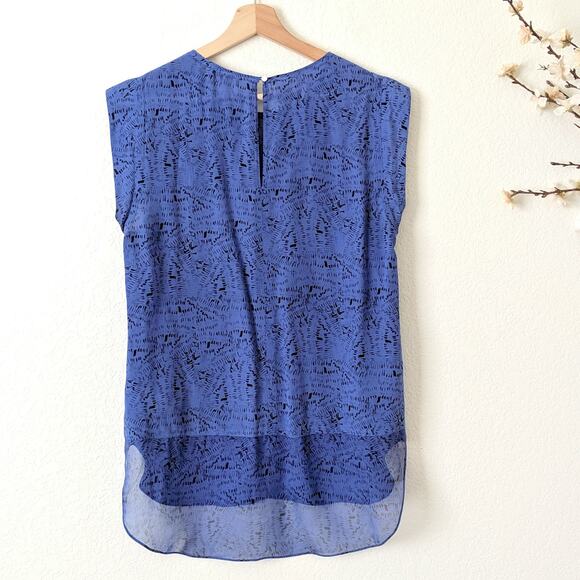 Rebecca Taylor Charlie Top Blouse Blue Ultra RARE - Picture 3 of 8
